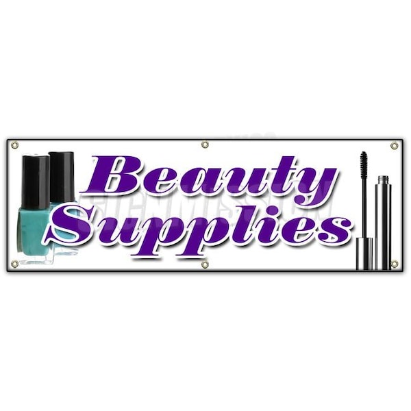 BEAUTY SUPPLIES BANNER SIGN professional hair care wholesale public